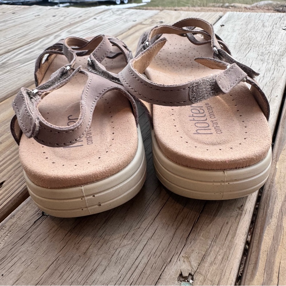 Hotter Comfort Concept Maisie Sandals | Taupe Leather | Size 9.5 EXF | New WOT - Picture 4 of 7